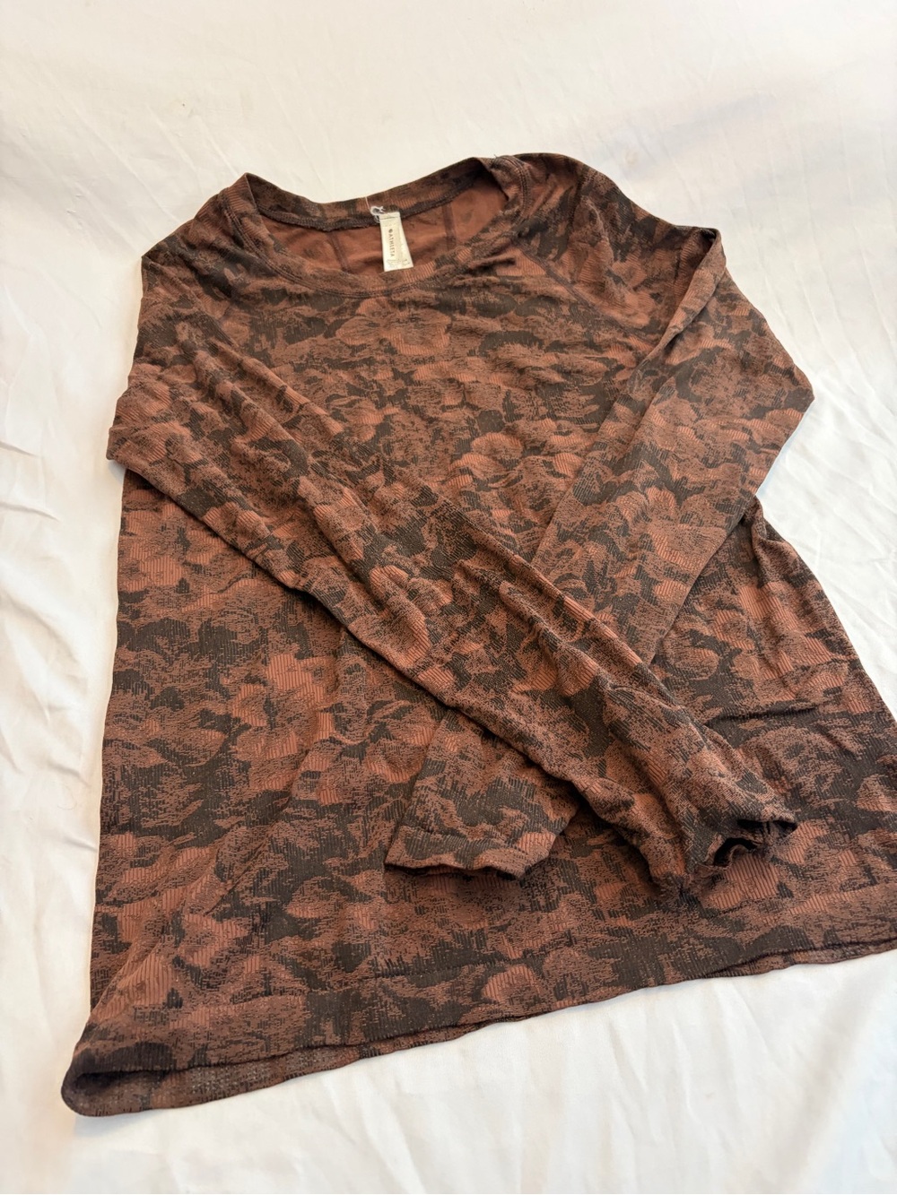 Athleta Long Sleeve Top - Brown - Size S - Picture 2 of 8
